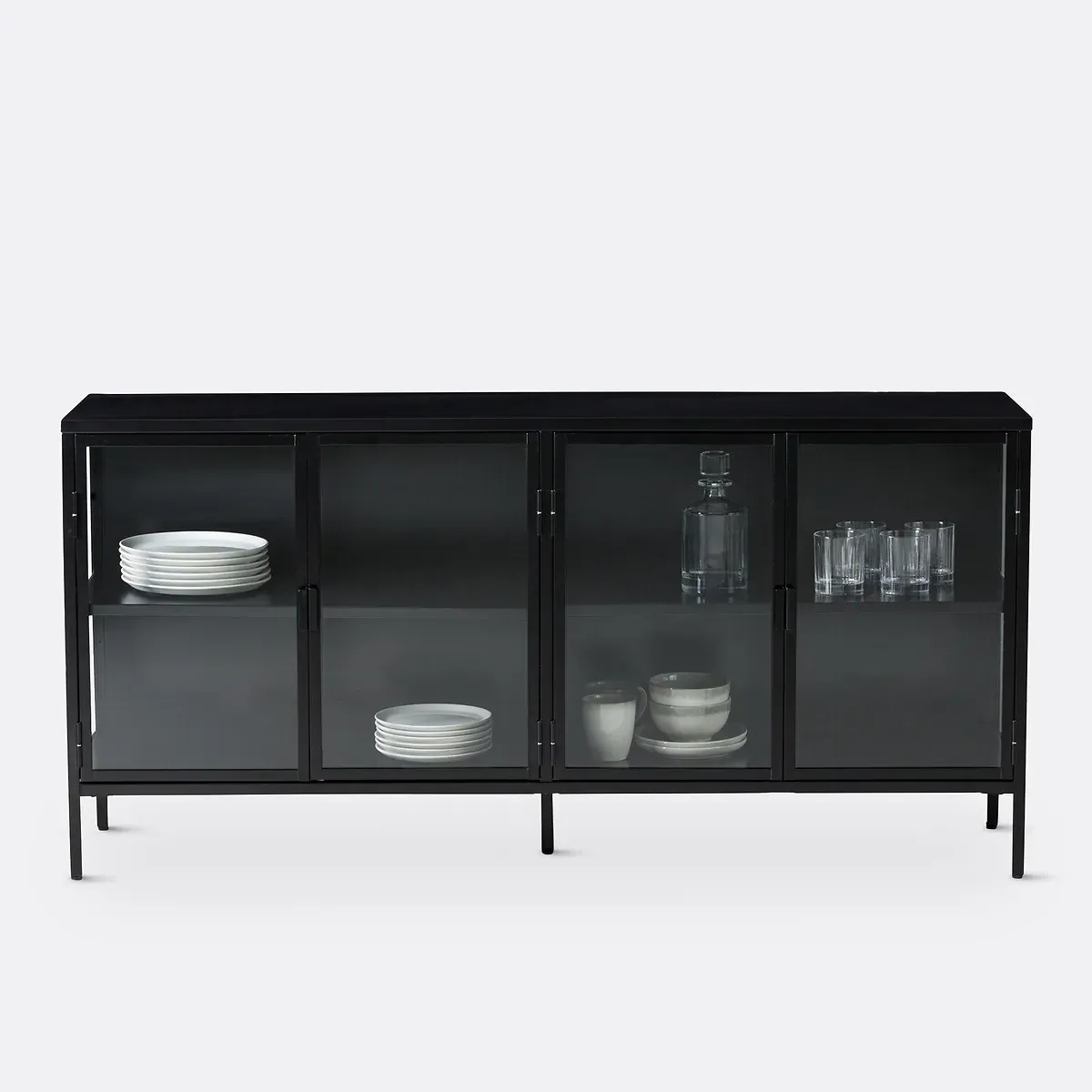 Harlem 4-Door Sideboard - Black, Metal alternate view