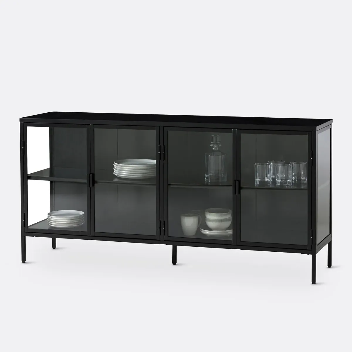 Harlem 4-Door Sideboard - Black, Metal product
