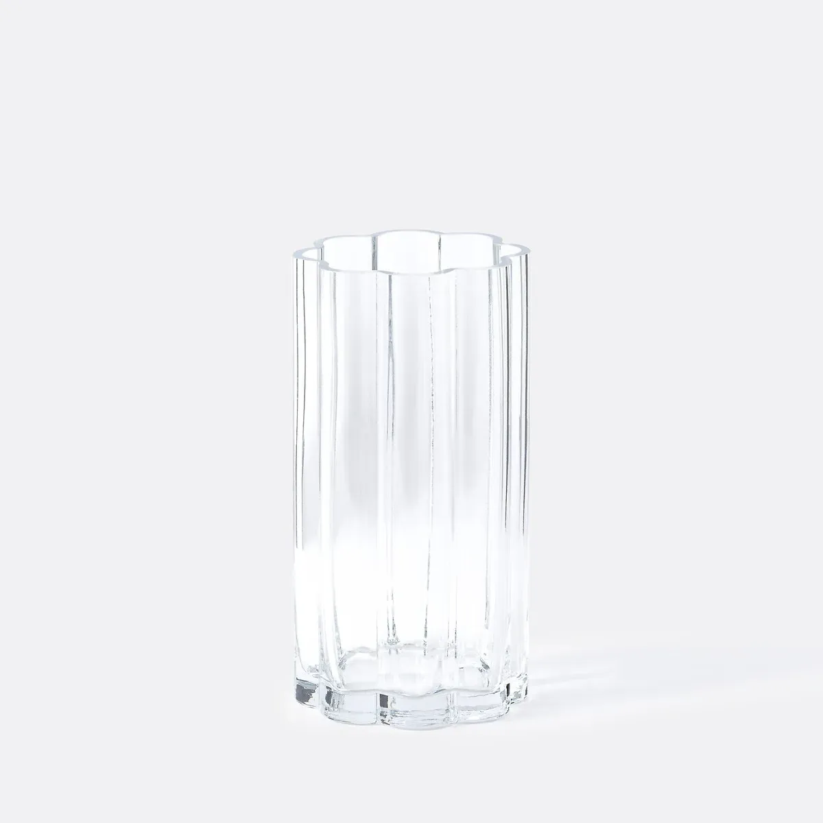 Helia Glass Vase with Wavy Edging - Transparent product