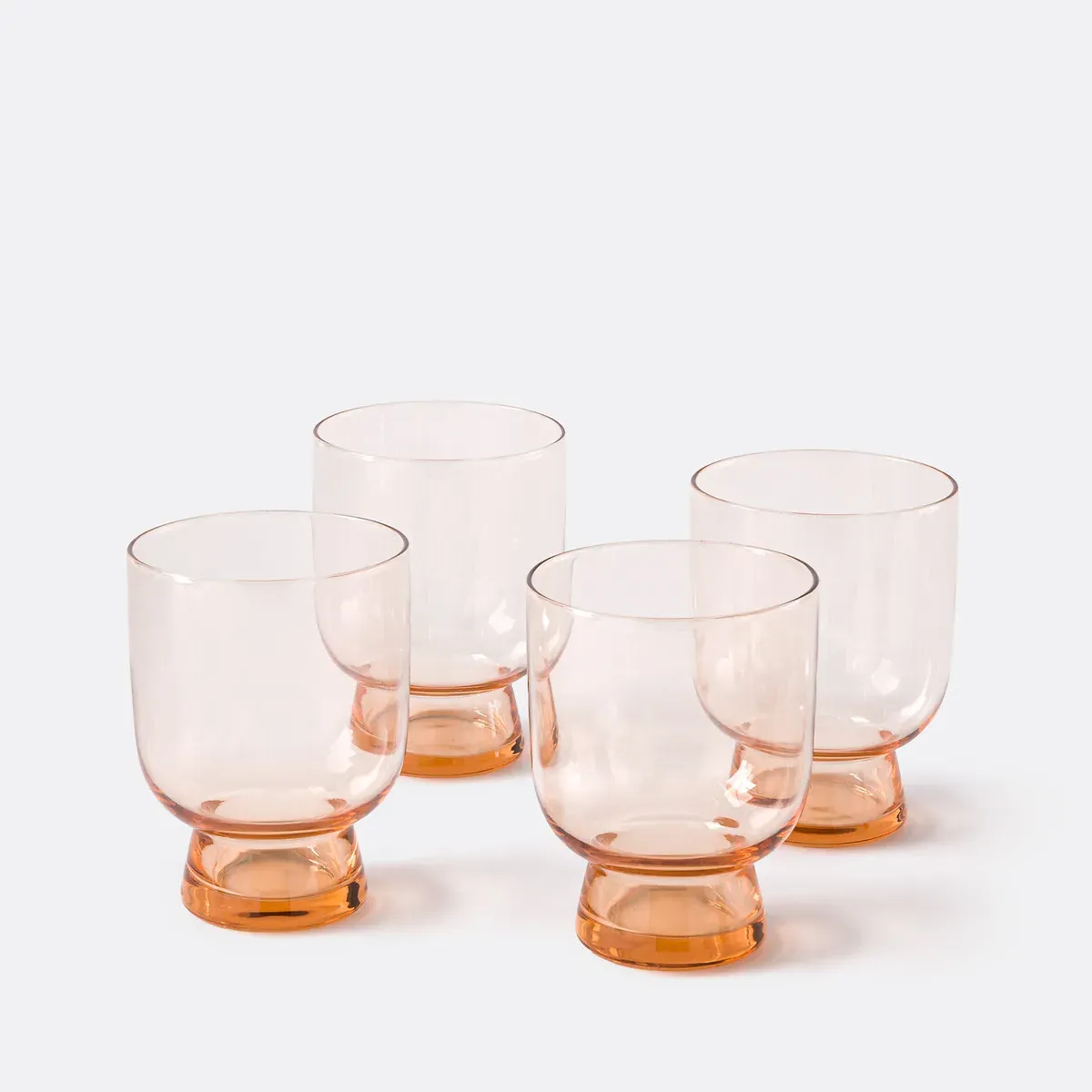 Helly Set of 4 Tumblers - Light Apricot, Tinted Glass product