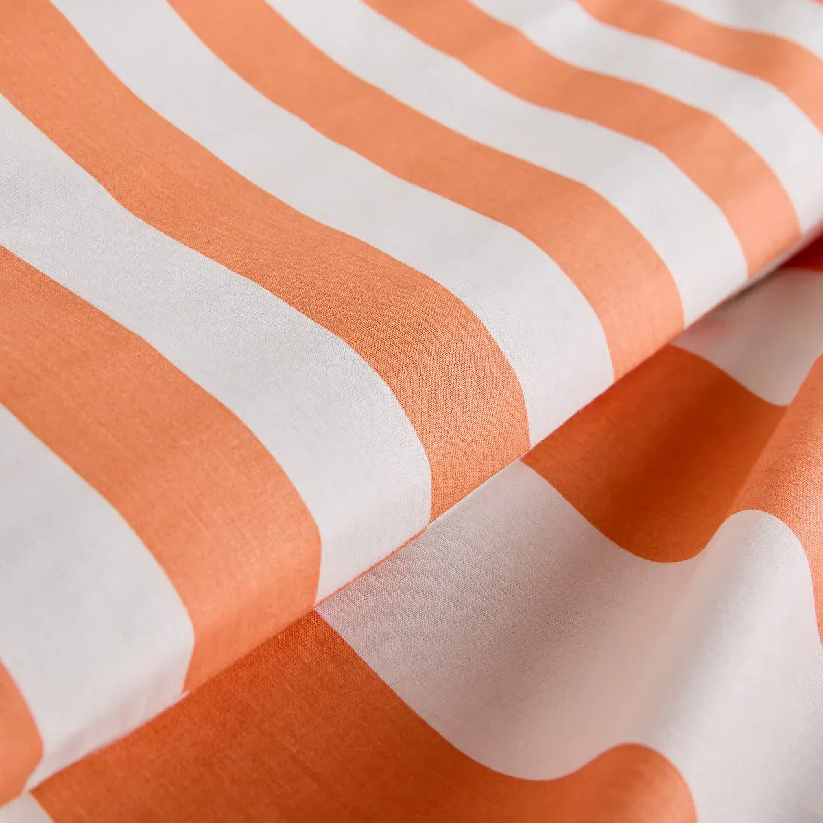 Hendaye Striped Duvet Cover - Orange, Cotton alternate view