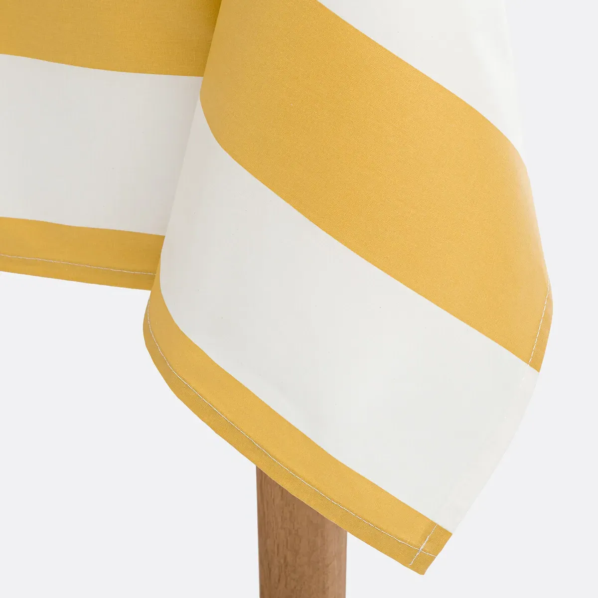 Hendaye Striped Tablecloth - Yellow, Coated Cotton alternate view