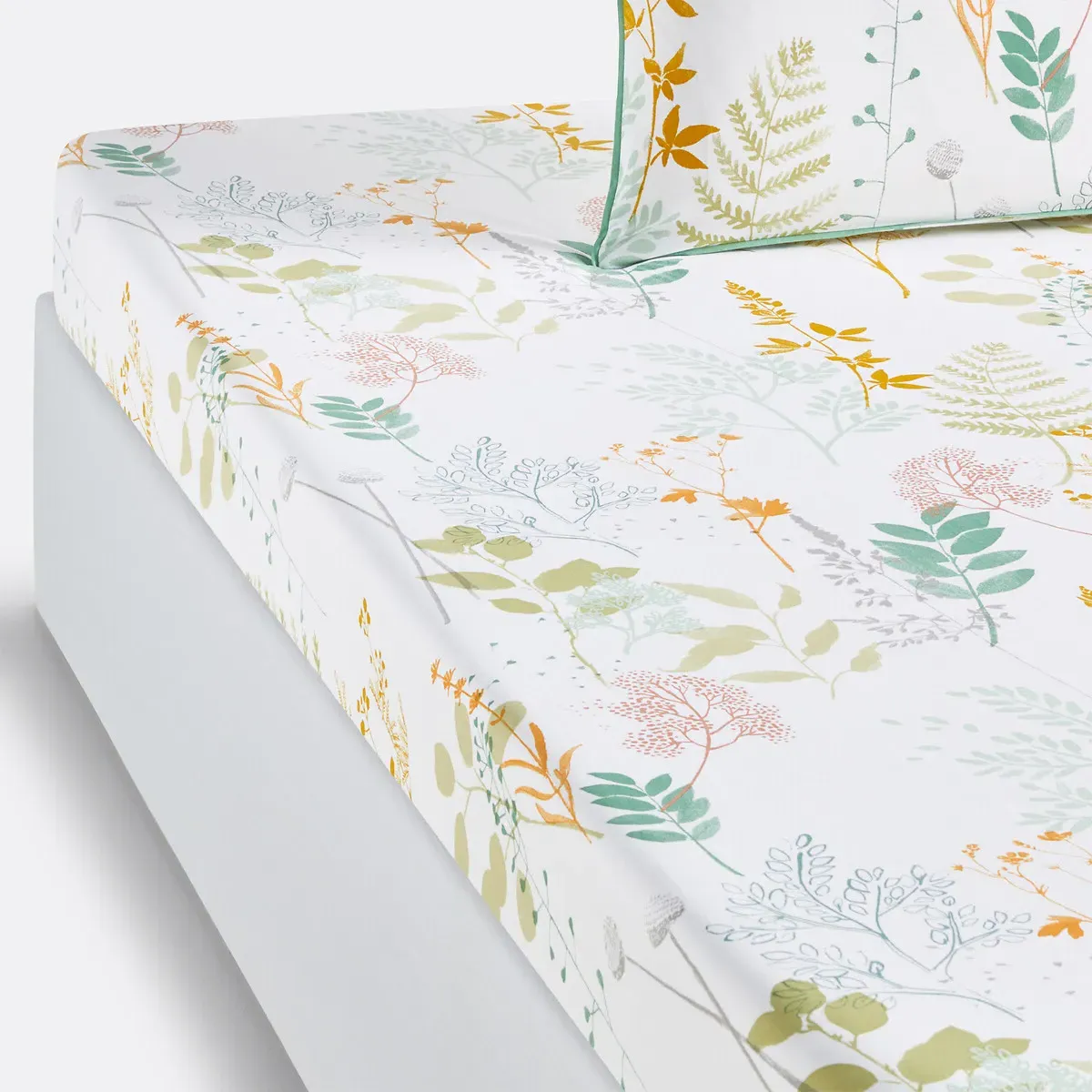 Herbarium Floral Fitted Sheet - Cotton Percale product