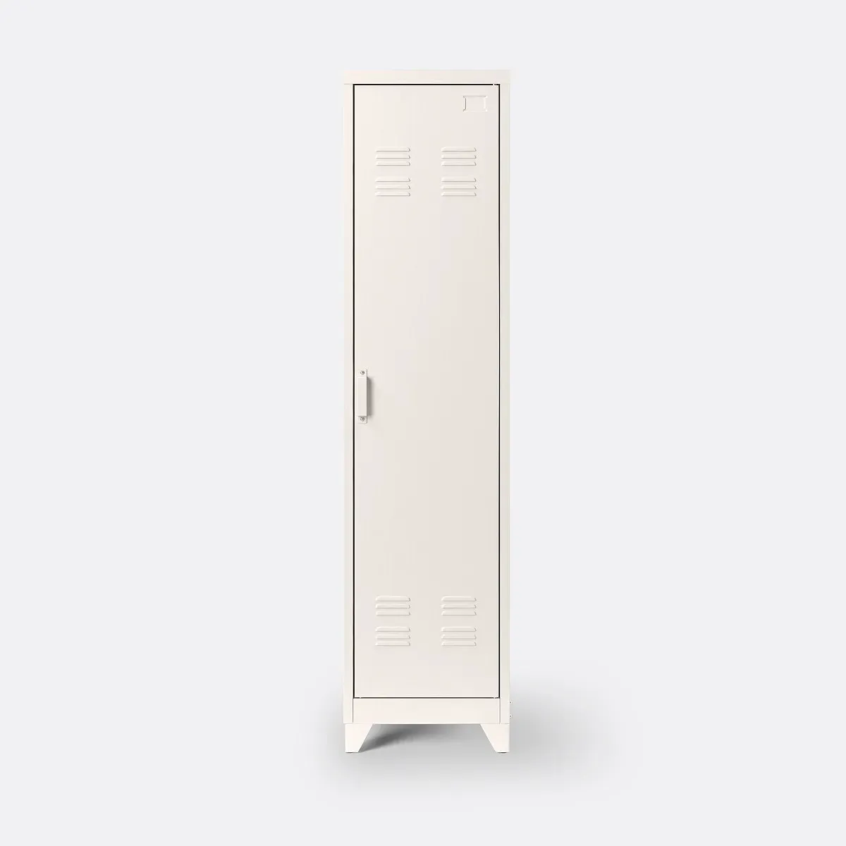 Hiba 1-Door Locker with Adjustable Shelves - Pebble, Steel alternate view