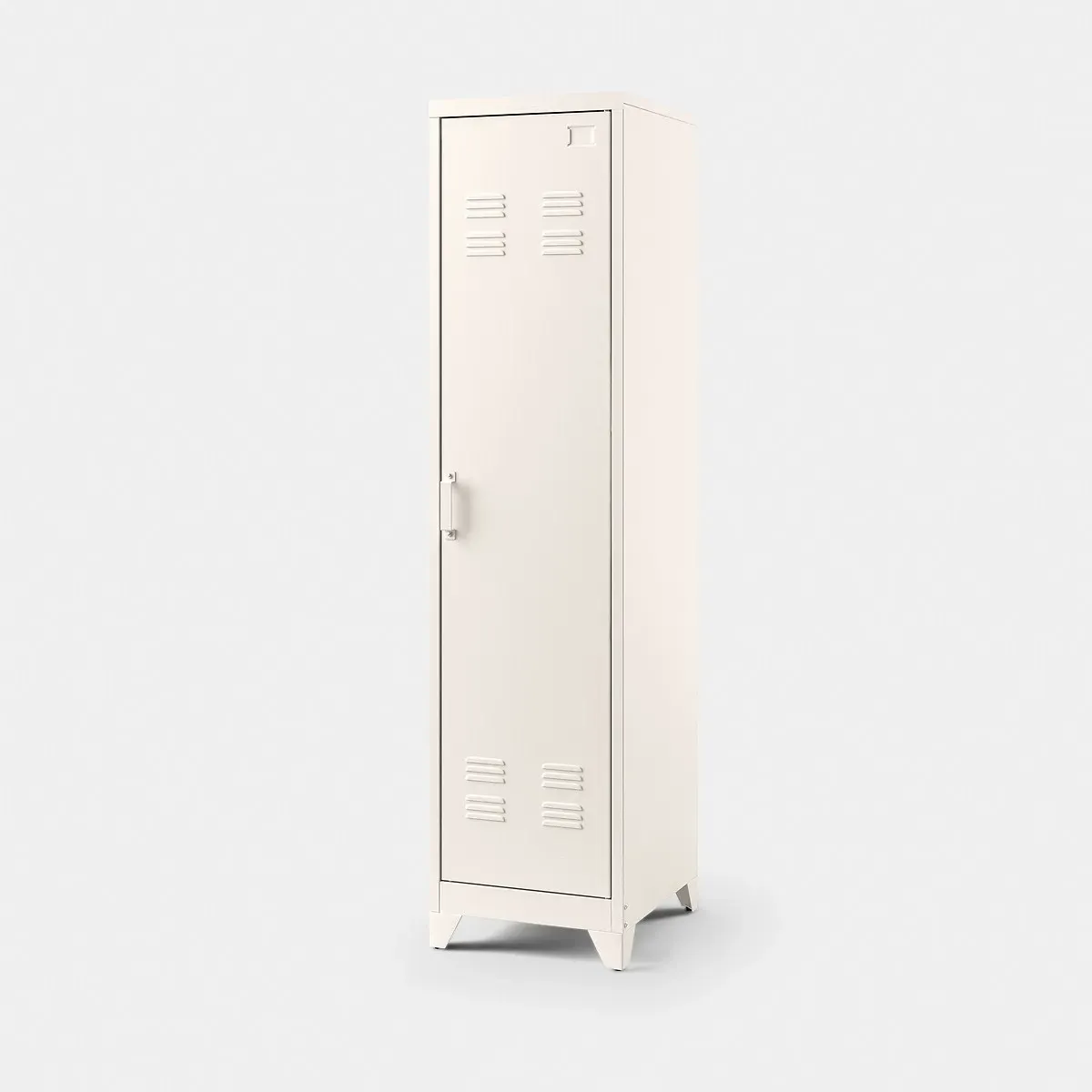 Hiba 1-Door Locker with Adjustable Shelves - Pebble, Steel product