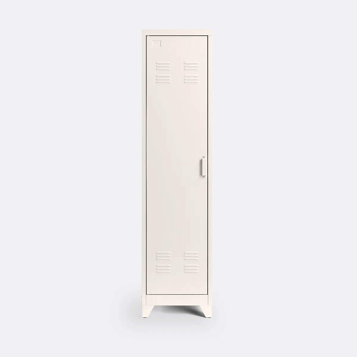 Hiba 1-Door Metal Locker with Storage - Pebbles alternate view