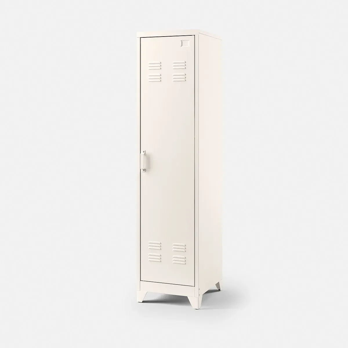 Hiba 1-Door Metal Locker with Storage - Pebbles product