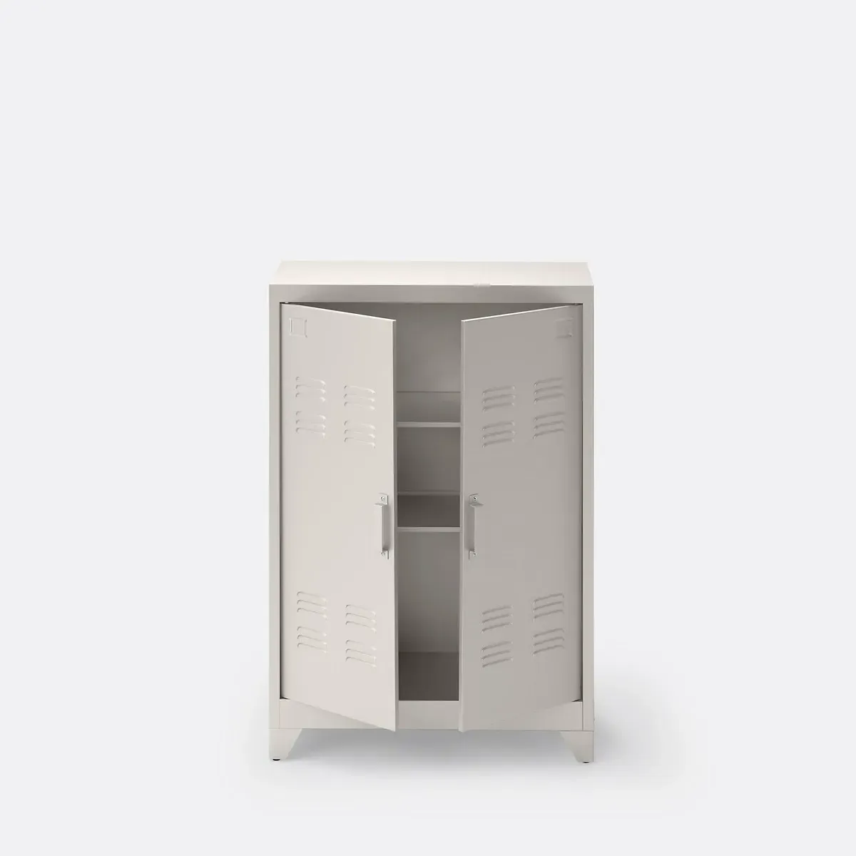 Hiba 2-Door Low Cabinet - Pebble, Steel alternate view