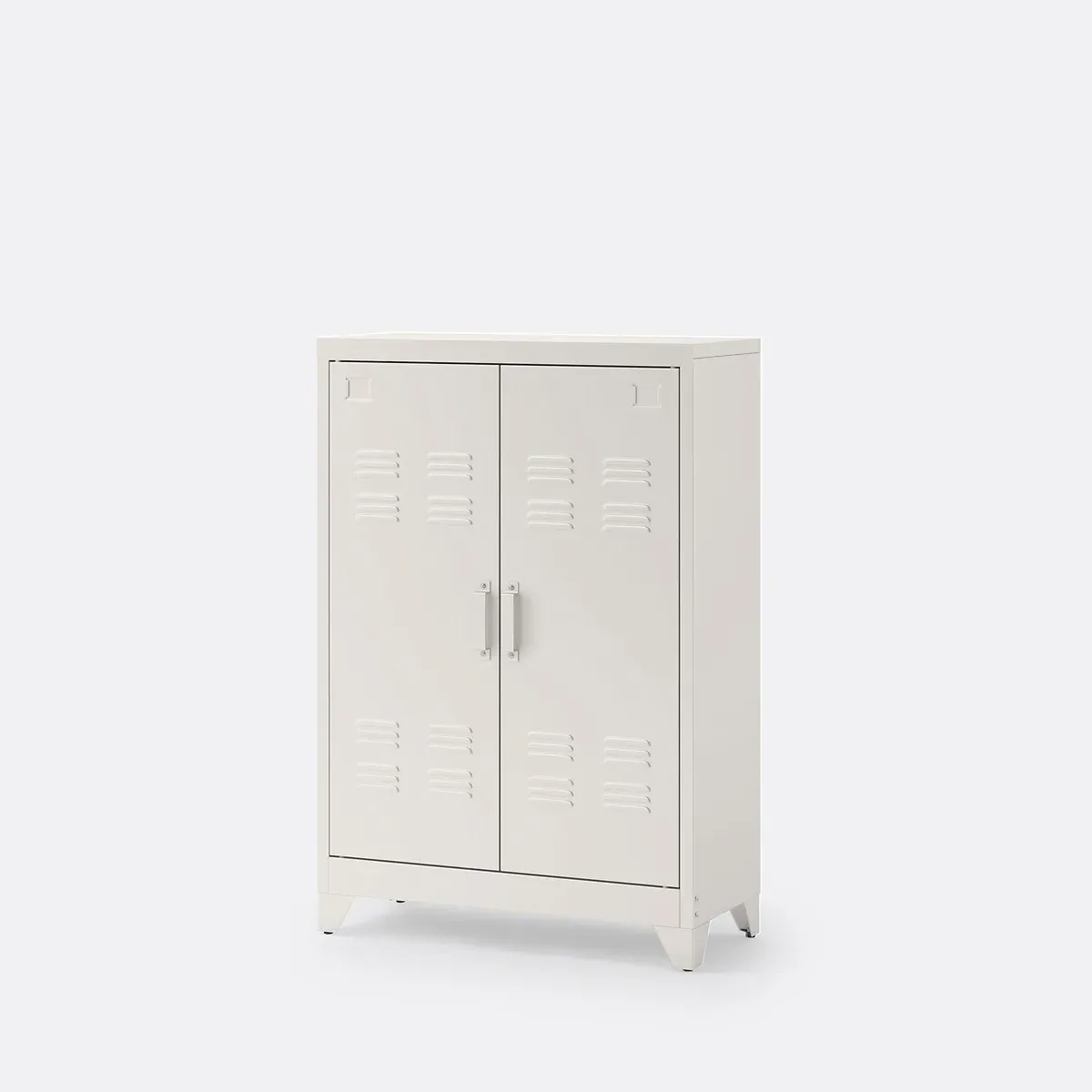 Hiba 2-Door Low Cabinet - Pebble, Steel product