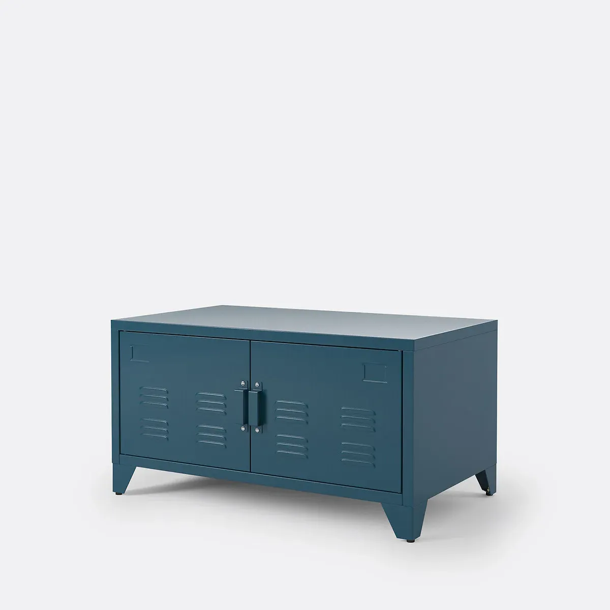 Hiba 2-Door Low Sideboard - Prussian Blue, Steel alternate view