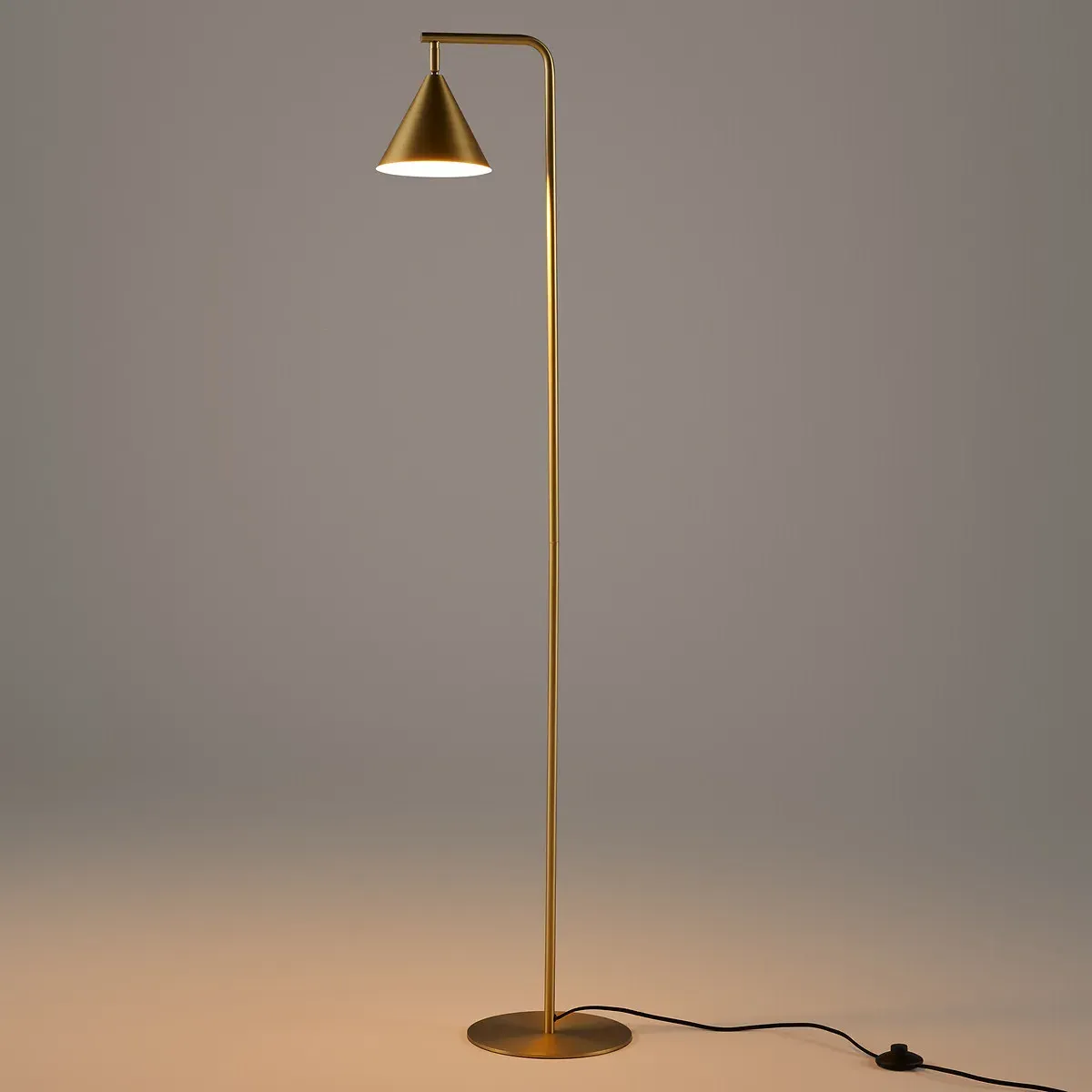 Hiba Adjustable Floor Lamp - Brass, Iron alternate view