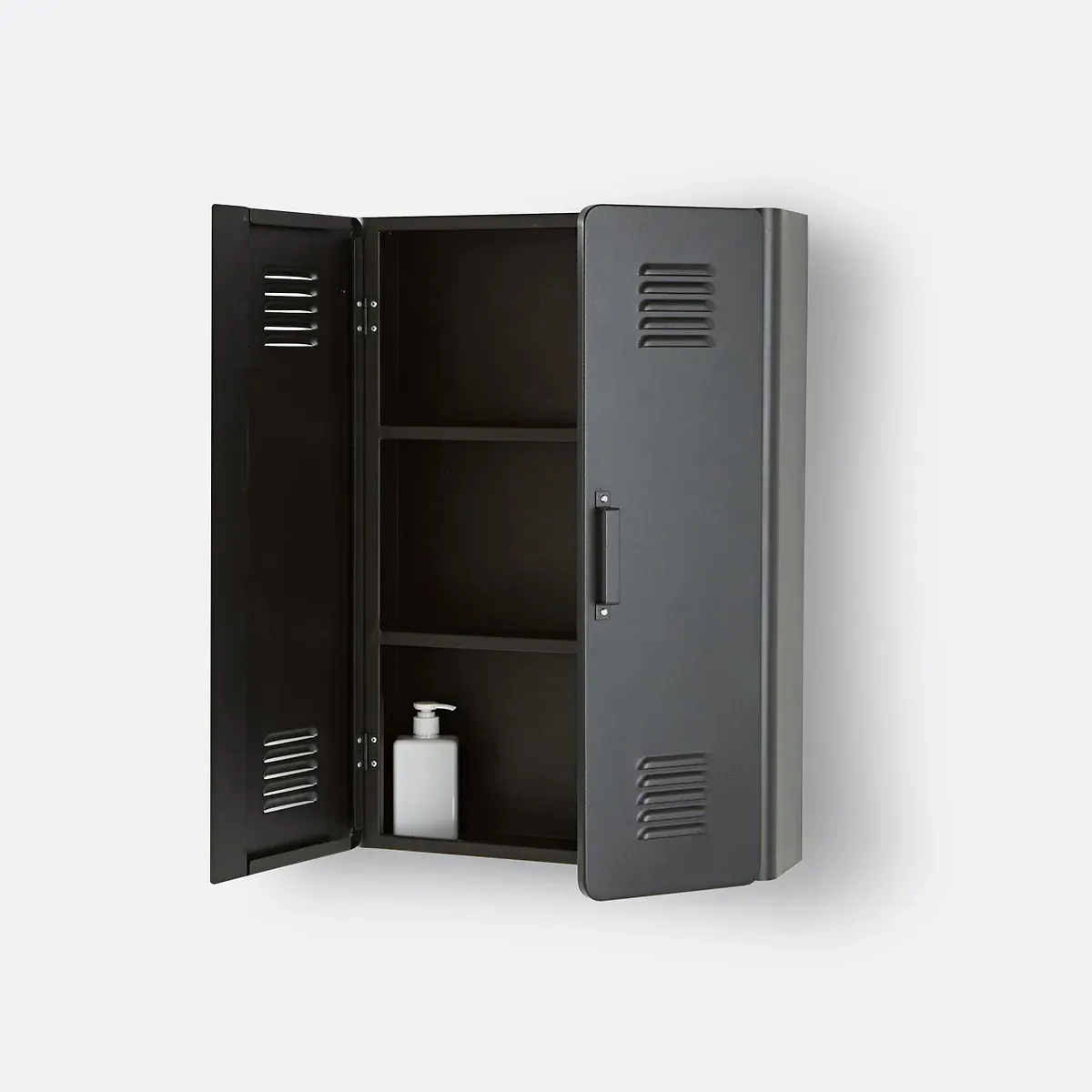 Hiba Bathroom Cabinet - Black, Metal alternate view