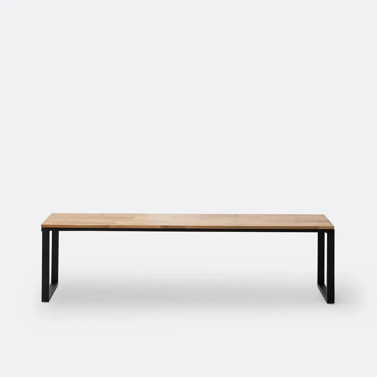 Hiba Bench - Natural, Solid Oak & Metal alternate view