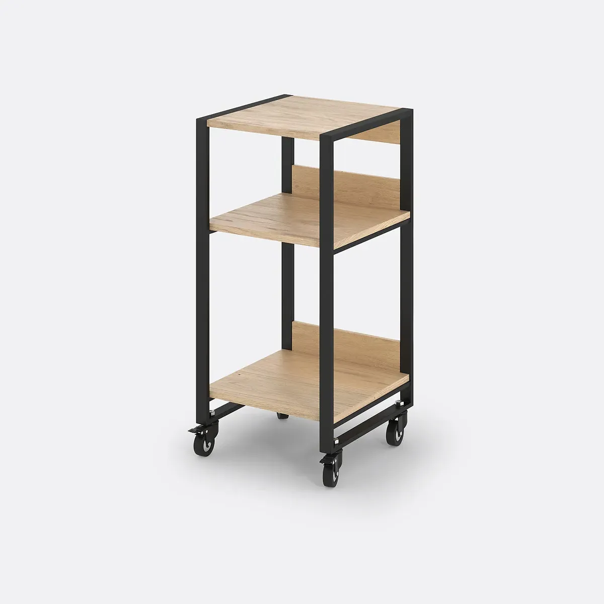 Hiba Serving Trolley with Casters - Natural, Pine product
