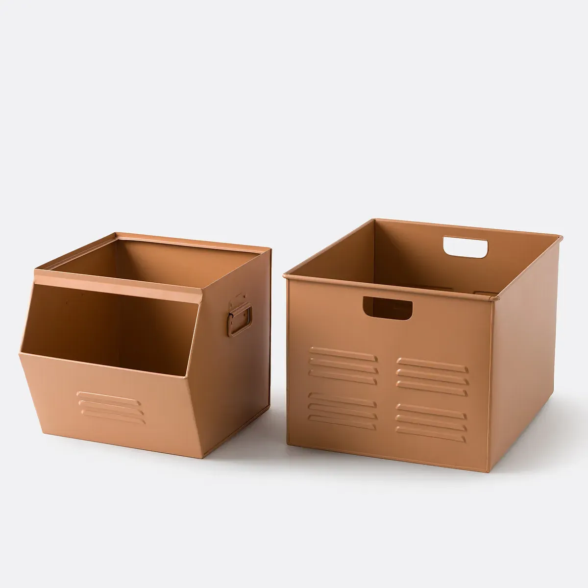Hiba Stackable Storage Locker - Caramel, Steel alternate view