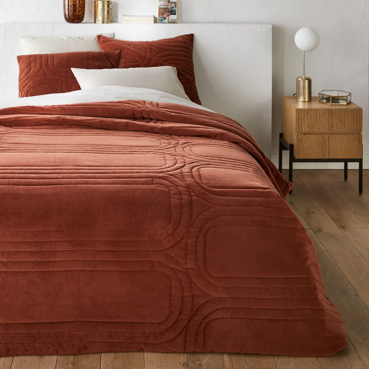 Honorine Cushion Cover - Terracotta, Cotton Velvet alternate view