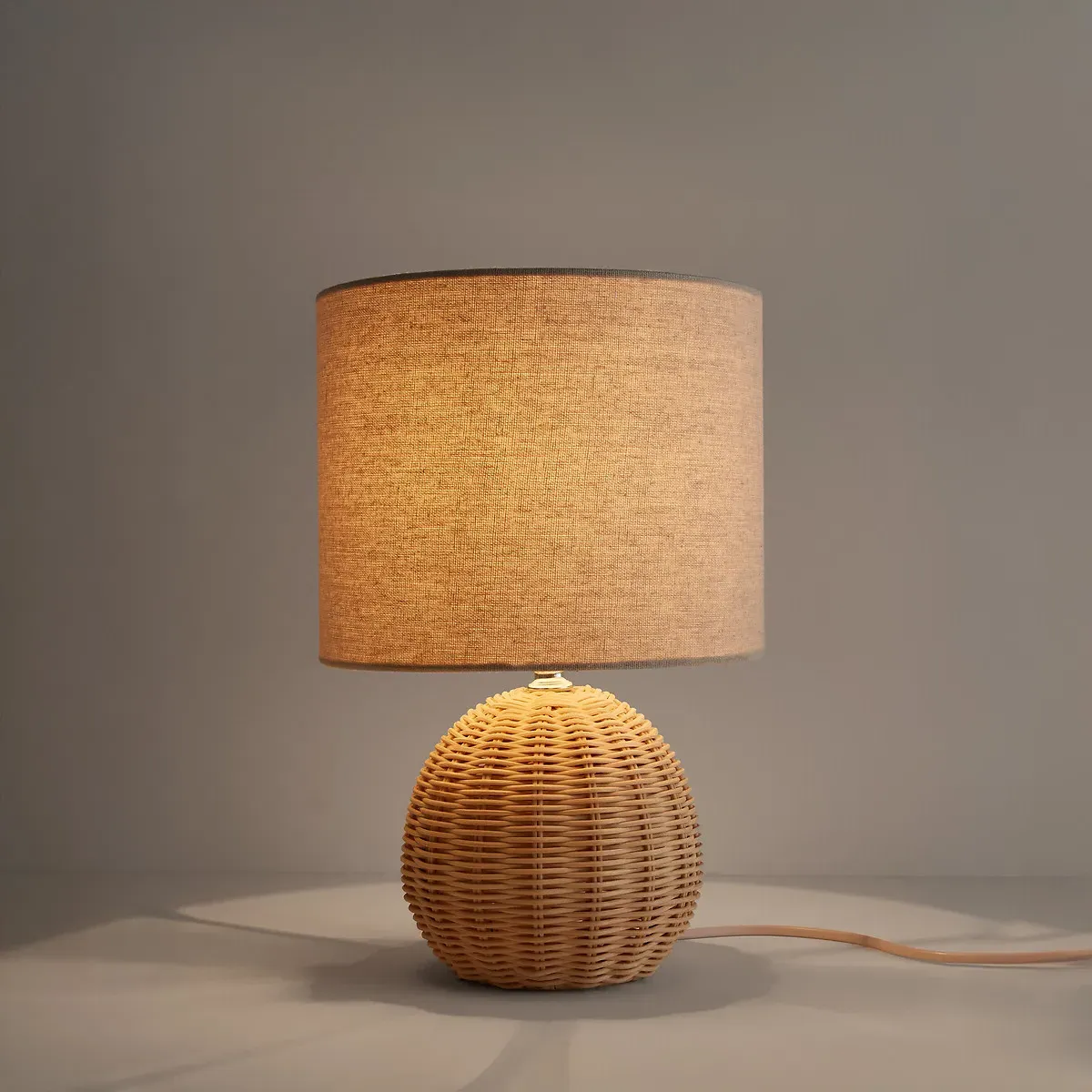 Horea Table Lamp - Natural, Rattan & Linen alternate view
