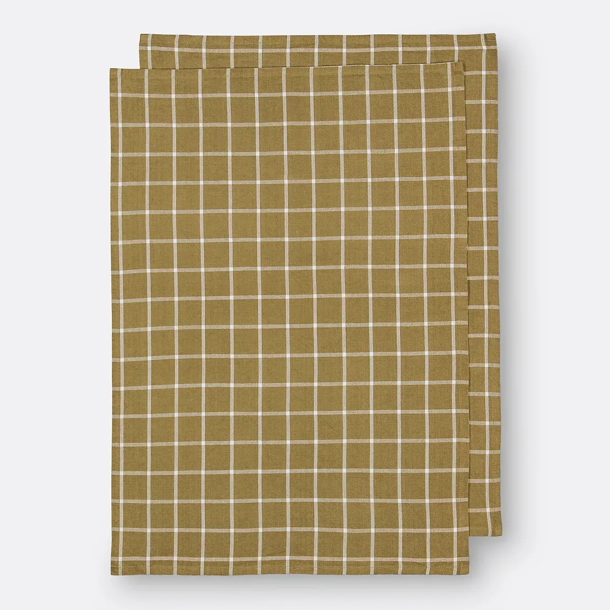 Hortense Tea Towels Set of 2 - Olive Green, Washed Cotton product
