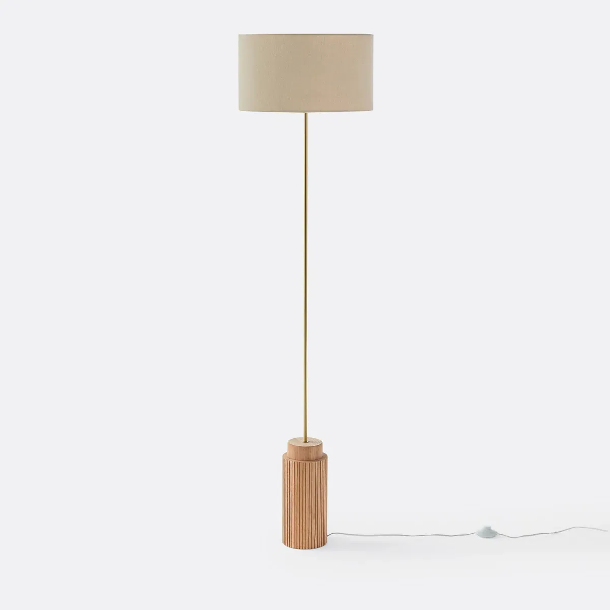 Idna Floor Lamp - Natural, Oak & Linen product