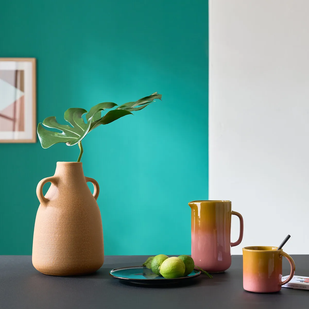 Ikora Jug - Yellow, Reactive Glazed Stoneware alternate view