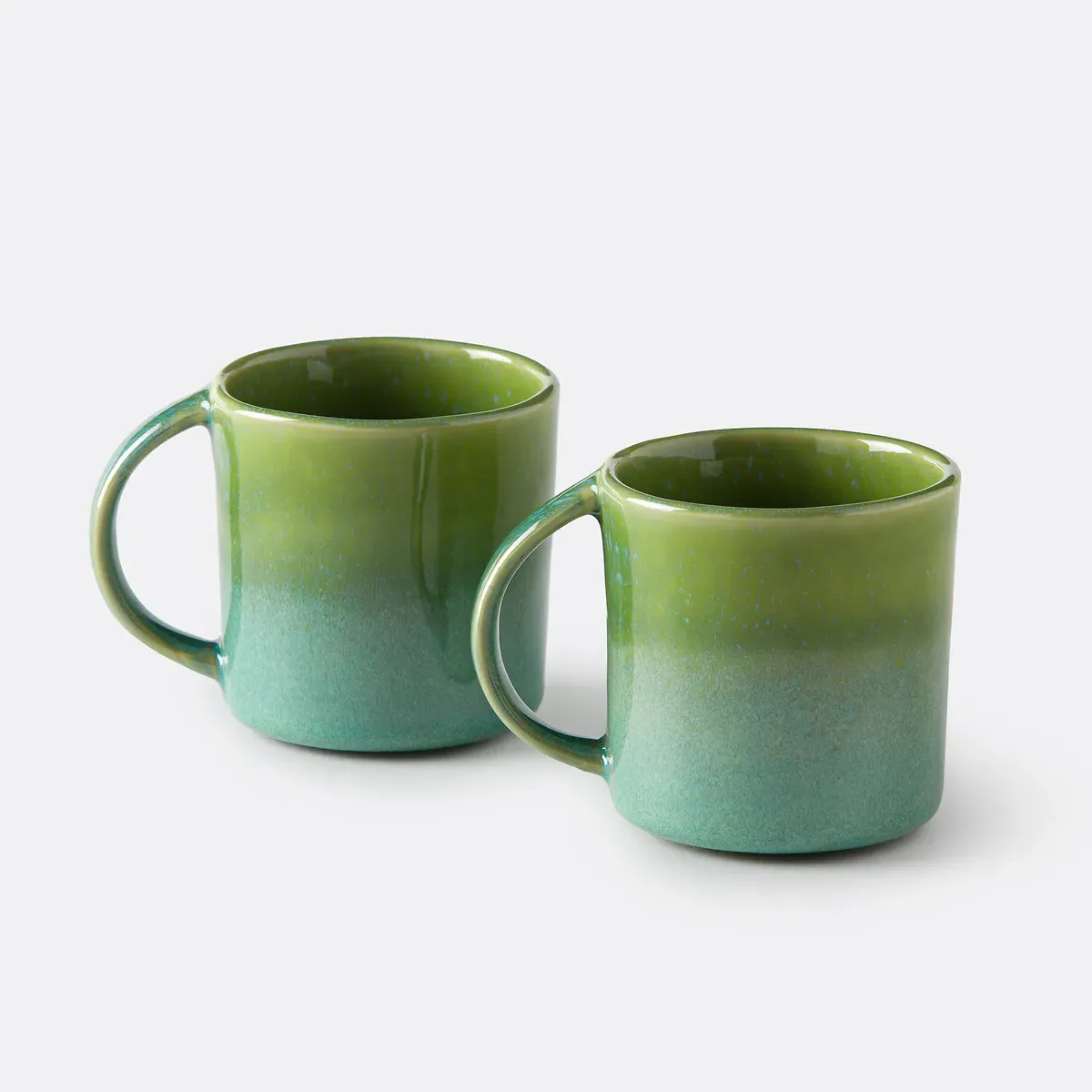 Ikora Reactive Glazed Stoneware Mugs Set of 2 - Green, Blue product