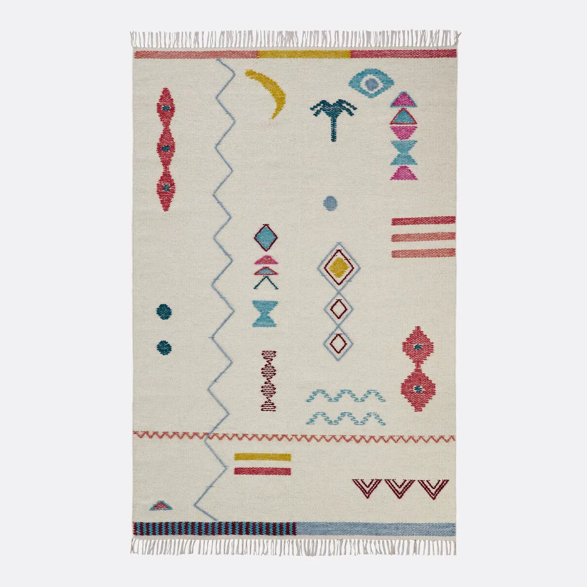 Imani Flat Woven Rug - Multi-Coloured, Wool product