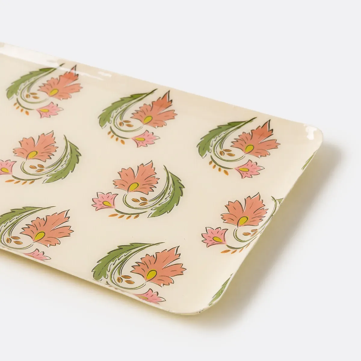 Ina Floral Print Nesting Trays Set of 3 - Metal alternate view