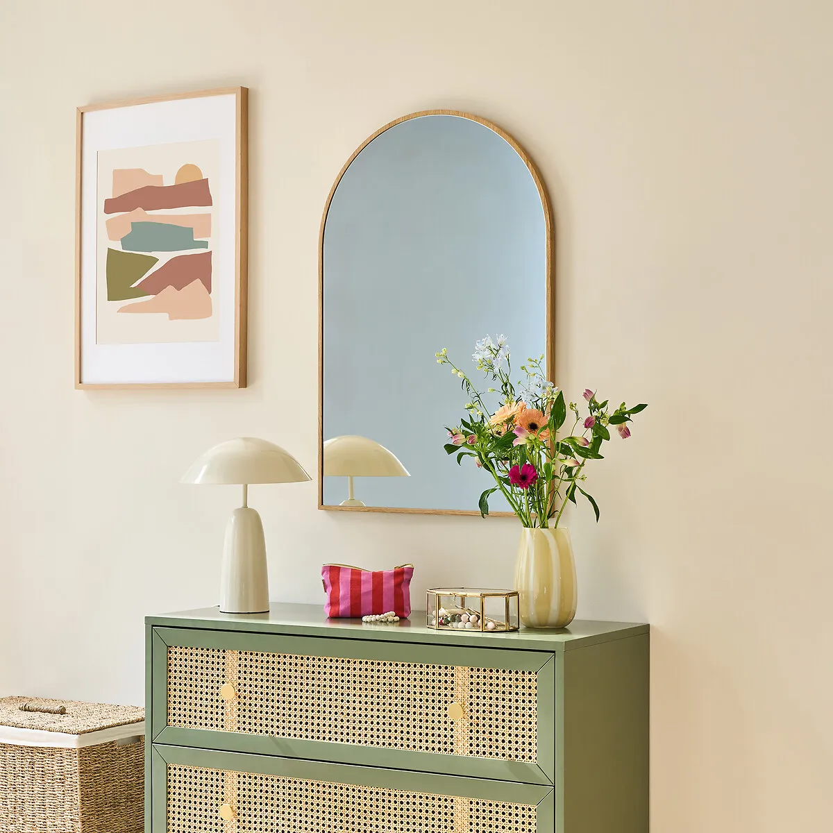 Iodus Arch Wall Mirror - Natural, Oak Veneer alternate view
