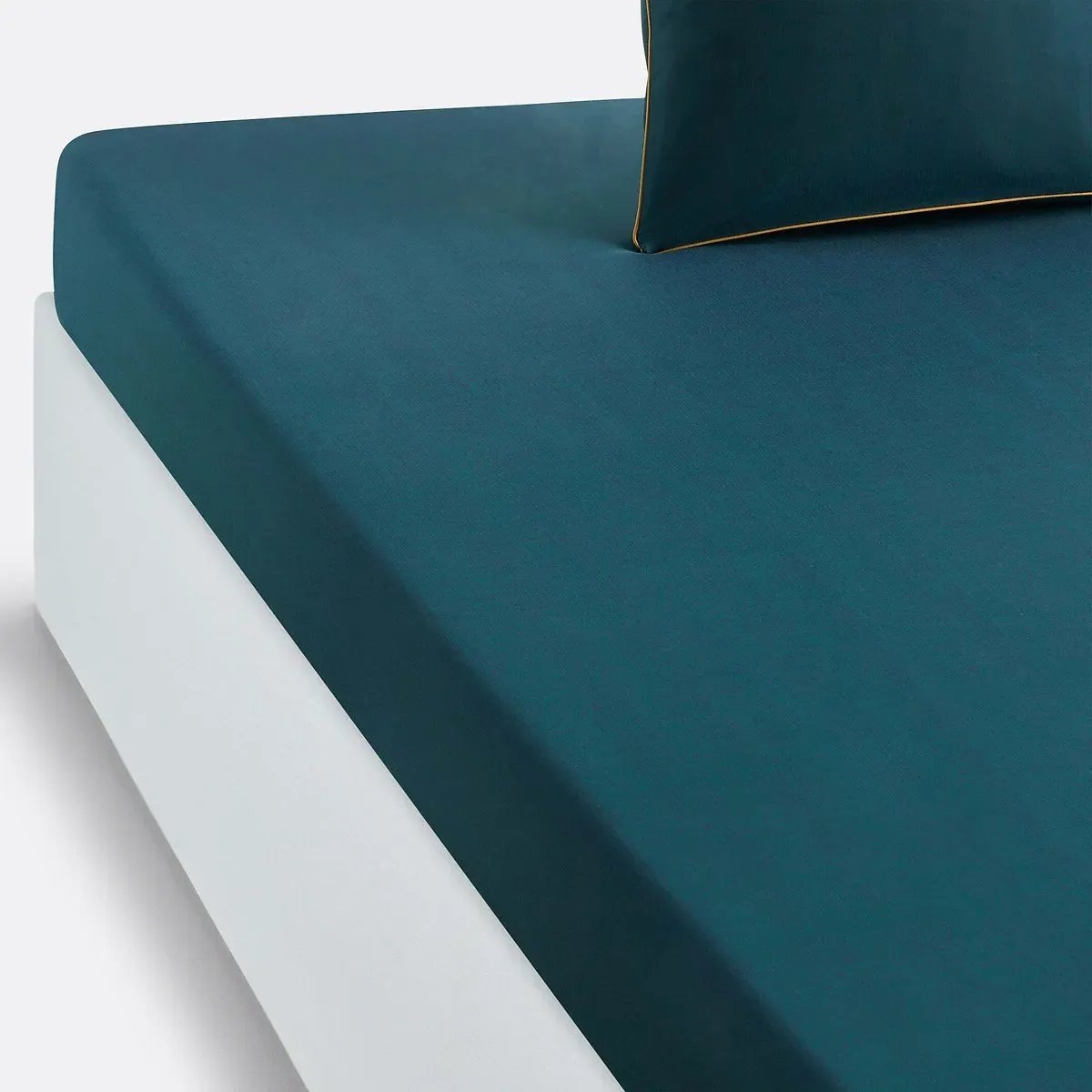 Izumi Fitted Sheet - Blue Print, Cotton Percale product