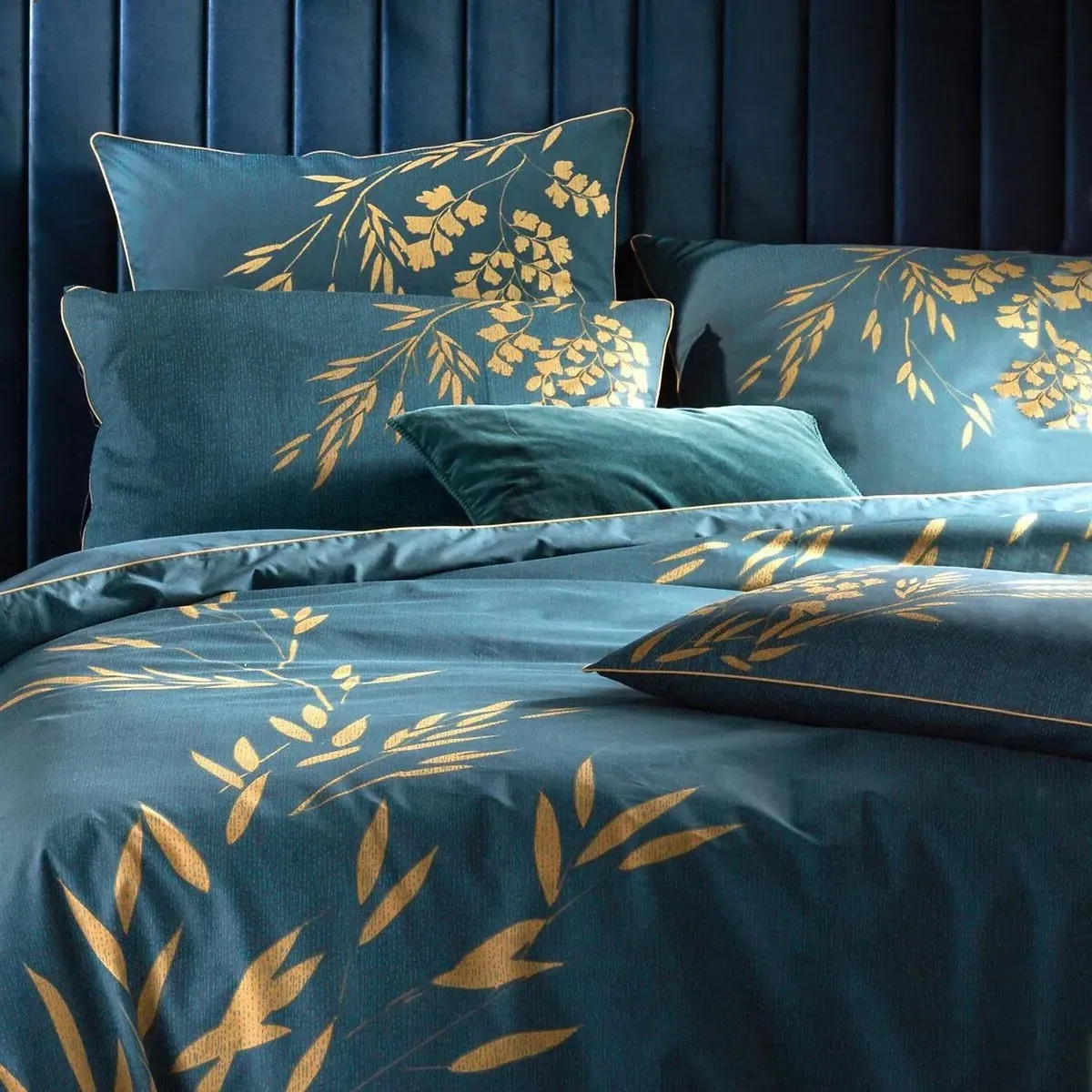 Izumi Pillowcase - Blue Print, Cotton Percale alternate view