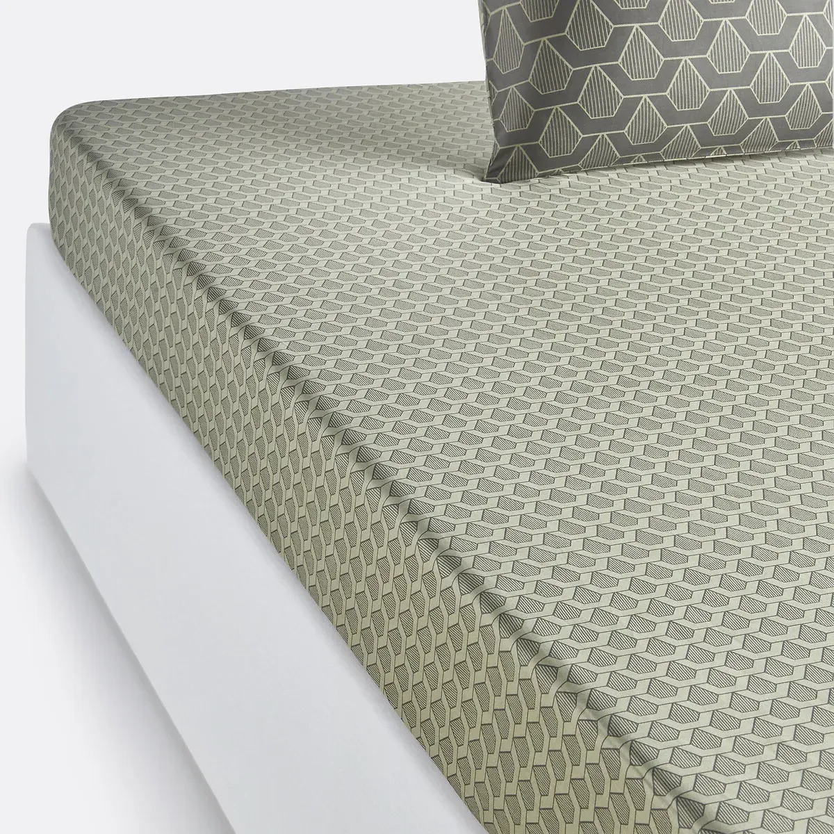 Jacob Cotton Satin Fitted Sheet - Khaki product