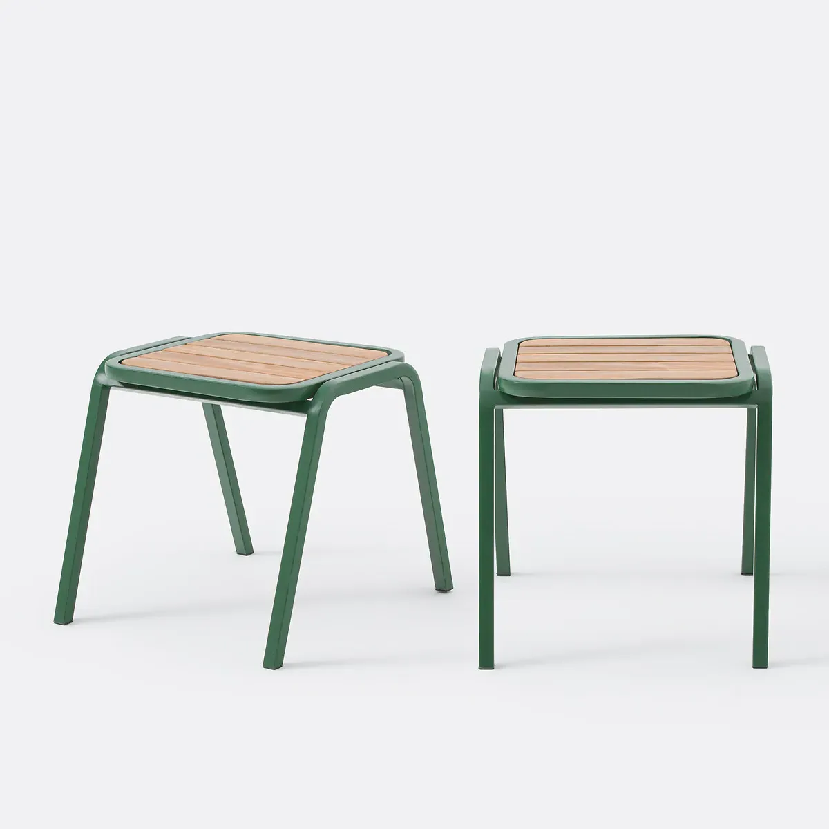 Jaja Set of 2 Outdoor Stools - Green, Steel product