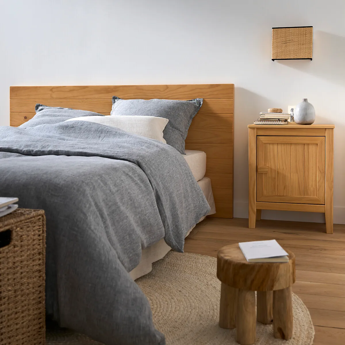 Jalun Headboard - Light Wood, Solid Pine alternate view