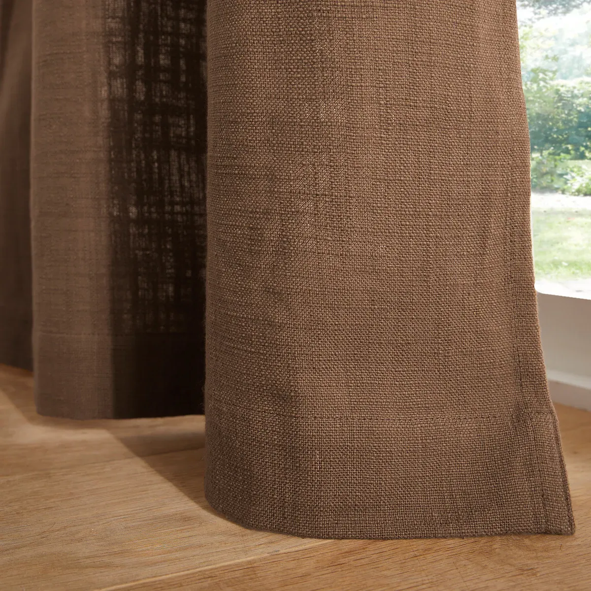 Jawi Curtain with Hidden Tabs - Sepia, Cotton alternate view