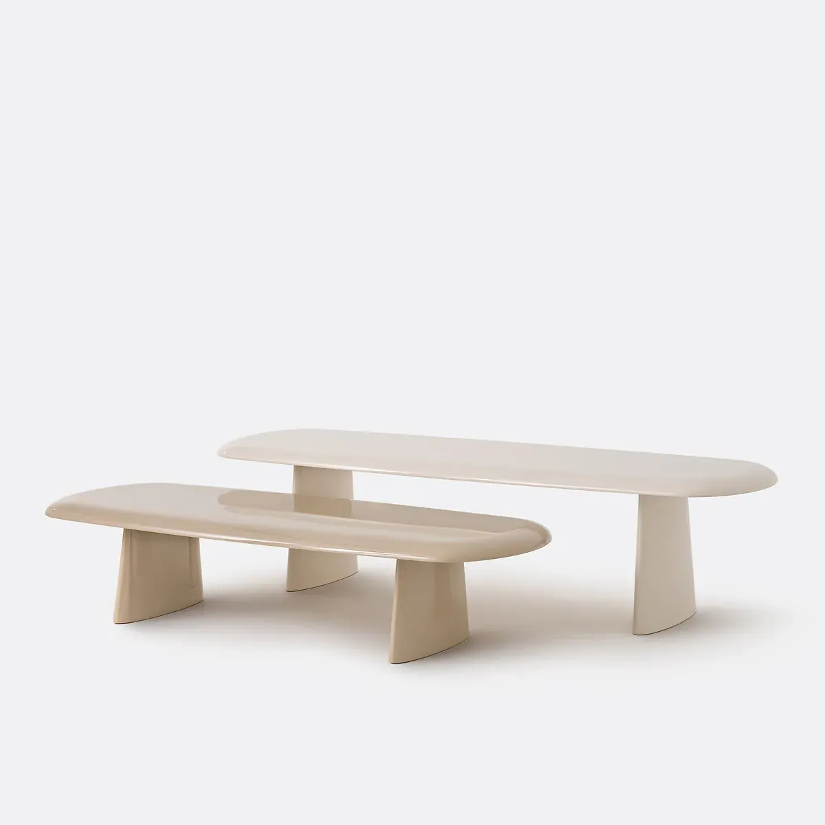 Jaya Semi-Nested Coffee Tables, Set of 2 - White, MDF product