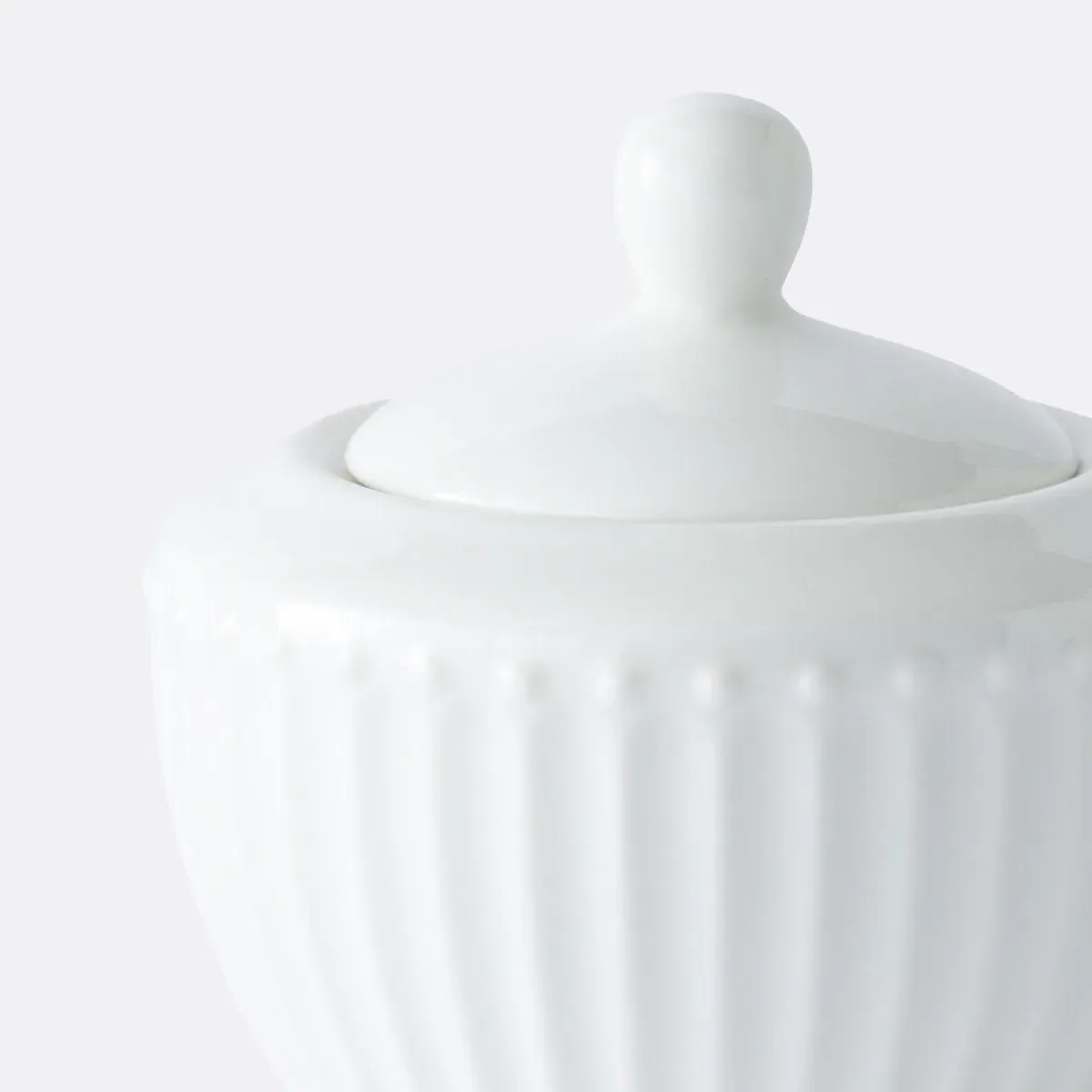 Jewely Porcelain Sugar Pot - White alternate view