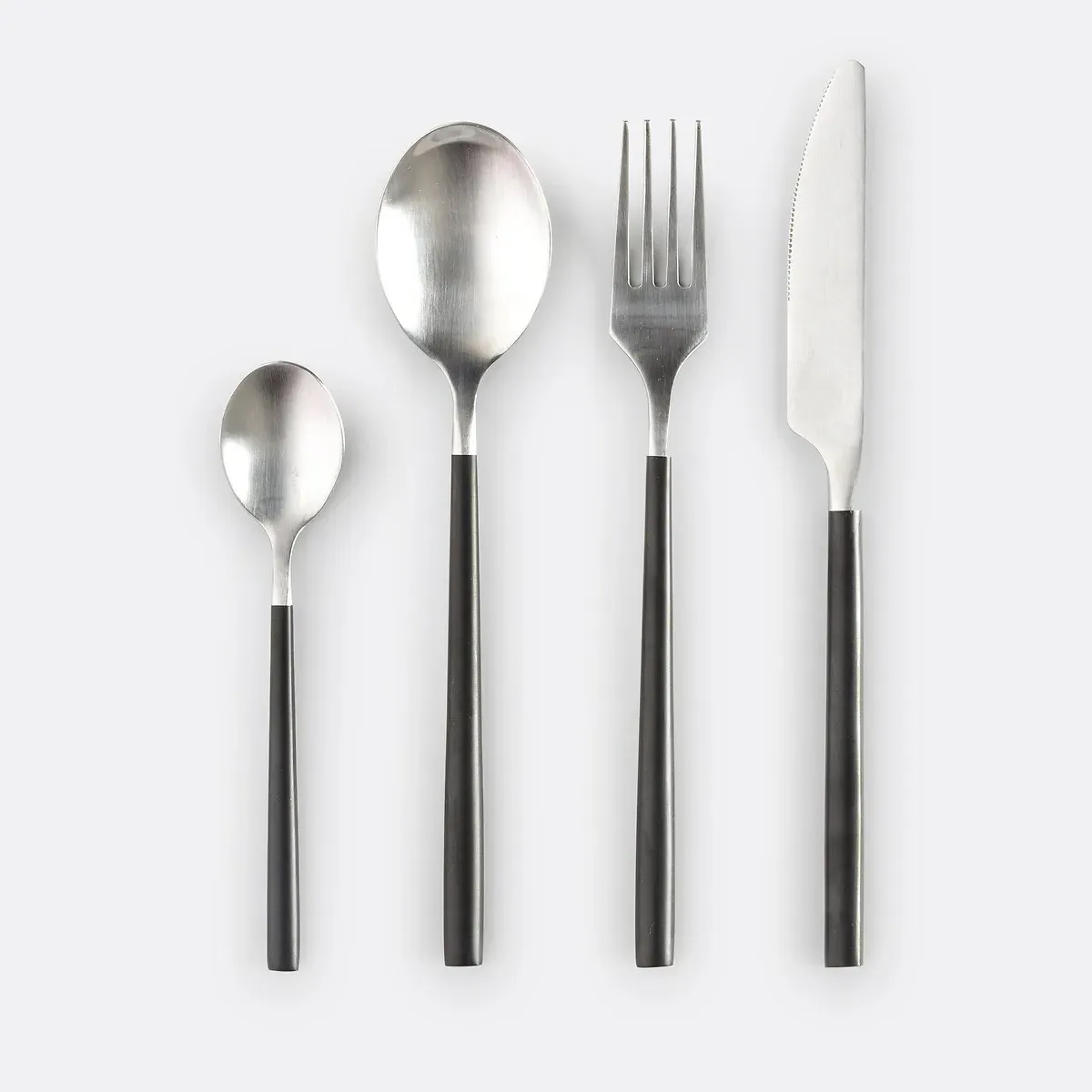 Jimane 16-Piece Cutlery Set - Black, Brushed Stainless Steel product
