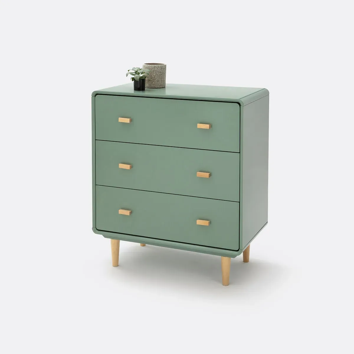 Jimi 3-Drawer Chest - Grey-Green, MDF product