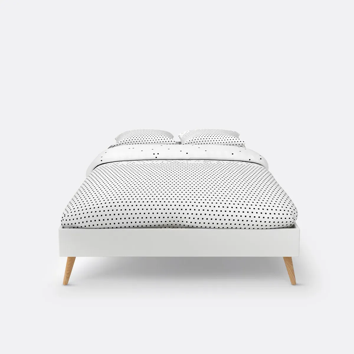 Jimi Double Bed Frame - White, MDF product