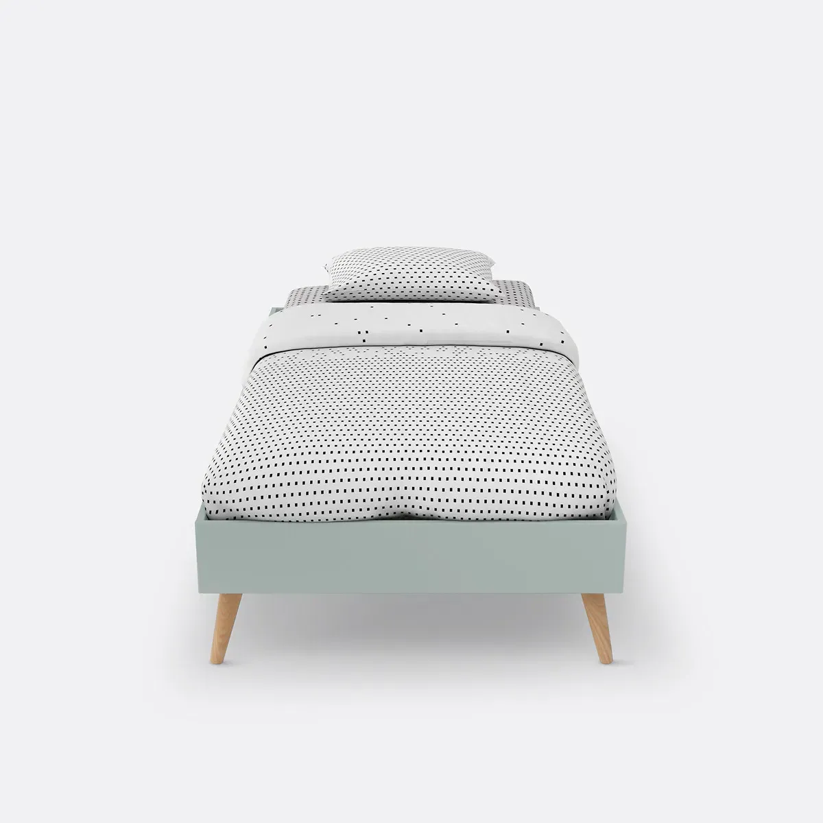 Jimi Single Bed with Slats - Grey-Green alternate view
