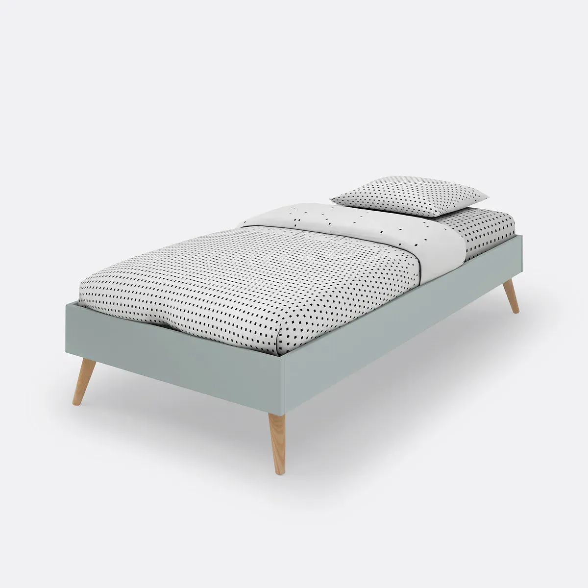 Jimi Single Bed with Slats - Grey-Green product