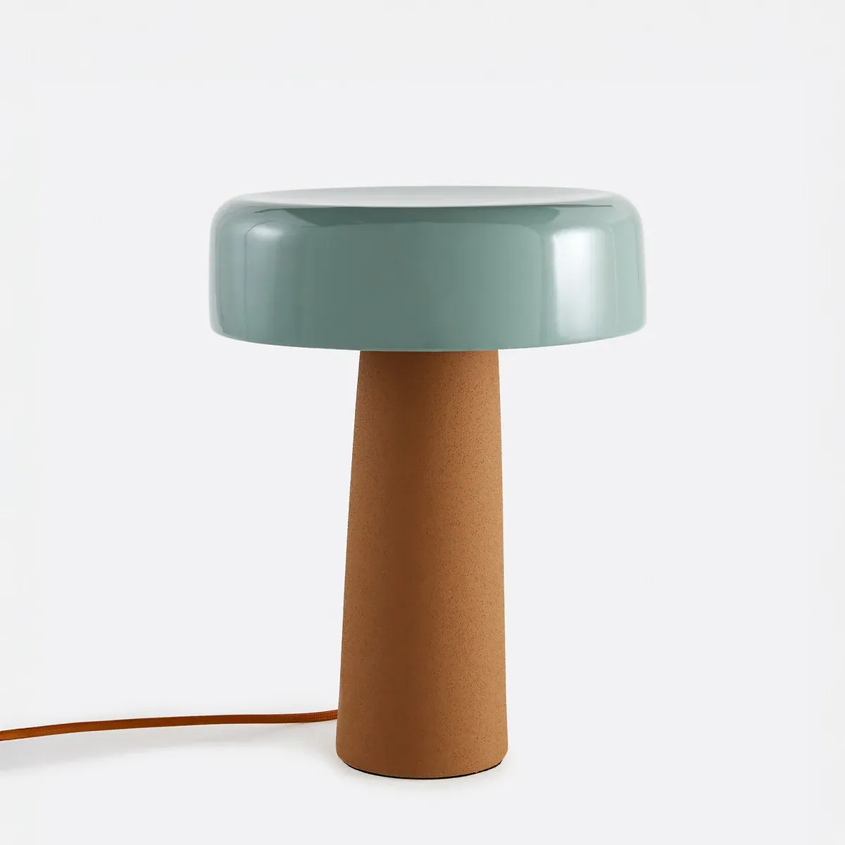 Jimna Ceramic Table Lamp - Grey Green, Caramel product