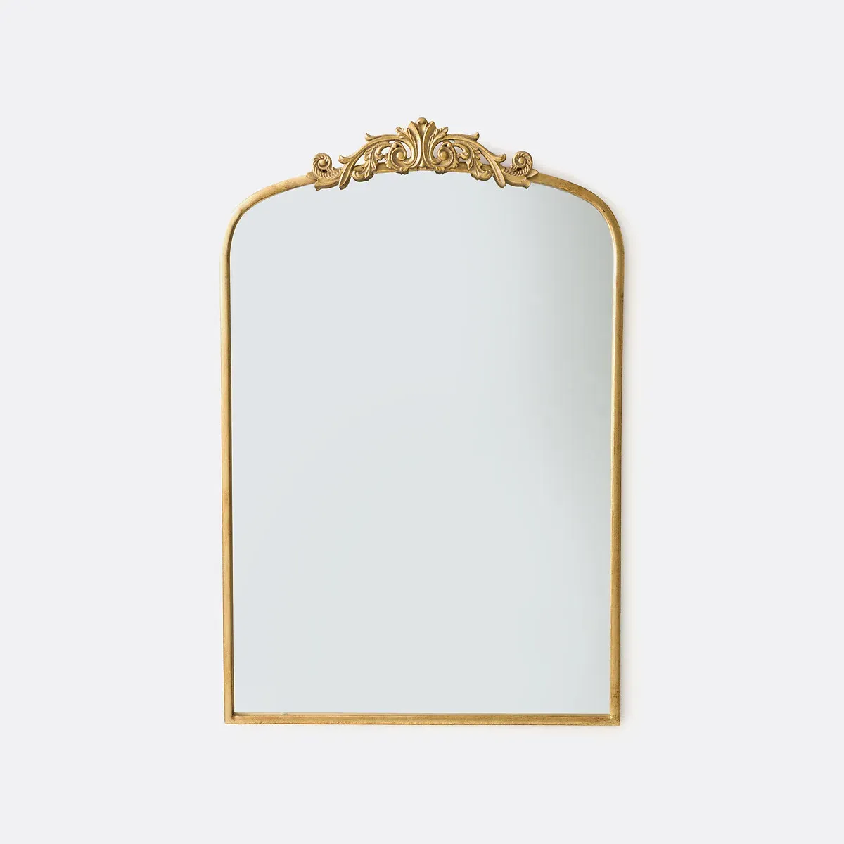 Jinia Wall Mirror with Pediment - Aged Gold, Iron product