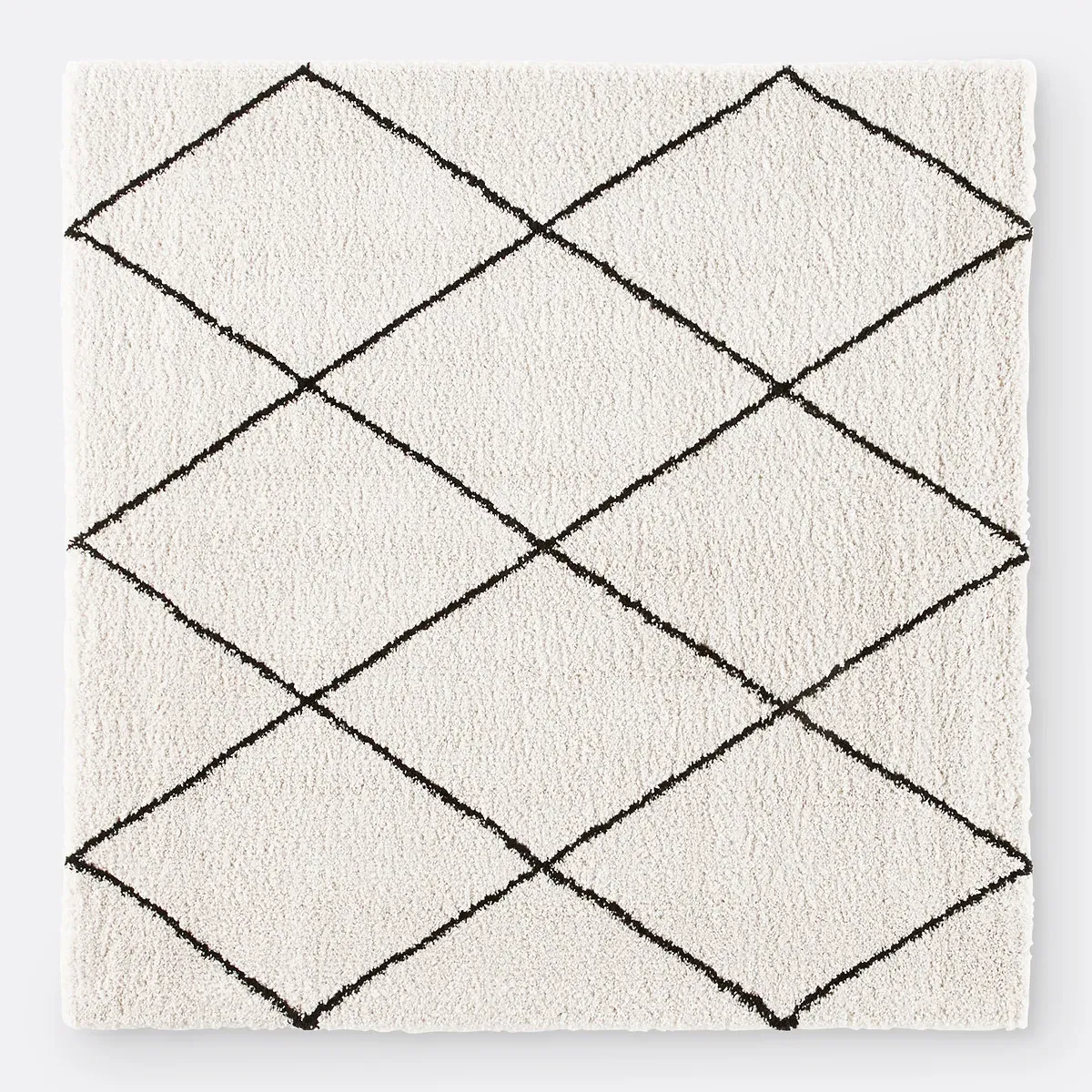 Jiraya Square Berber-Style Rug - Black, Polypropylene product