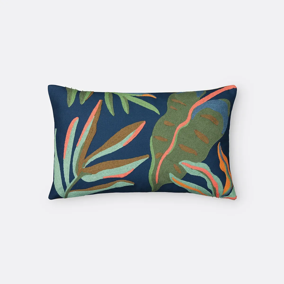 Joao Embroidered Rectangular Cushion Cover - Multi-Coloured, Cotton product