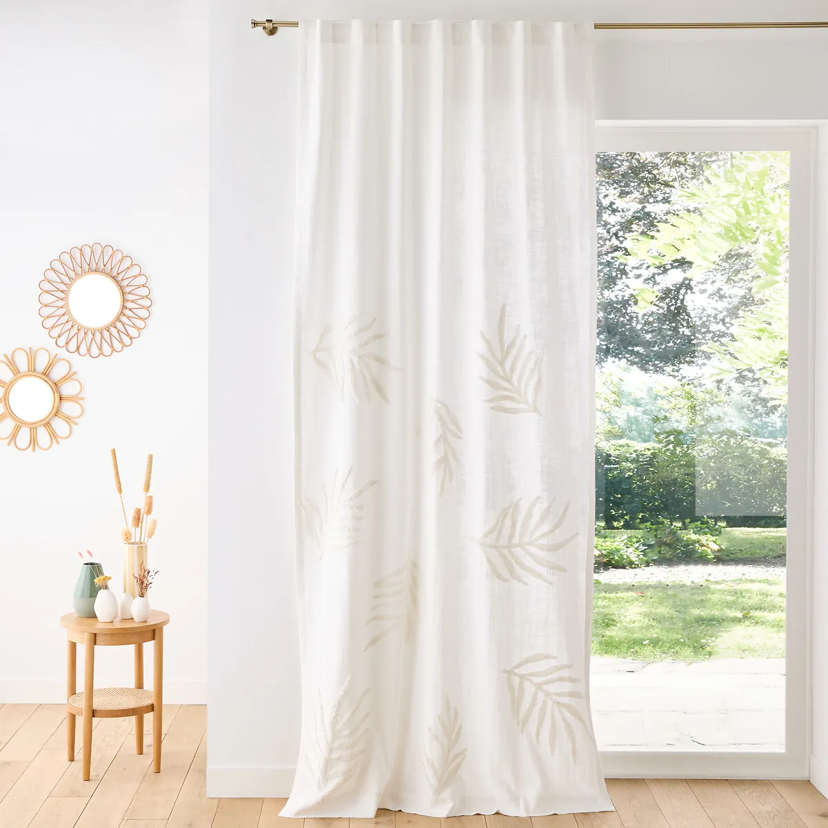 Jobe Hidden Tab Curtain - Ecru, Cotton product
