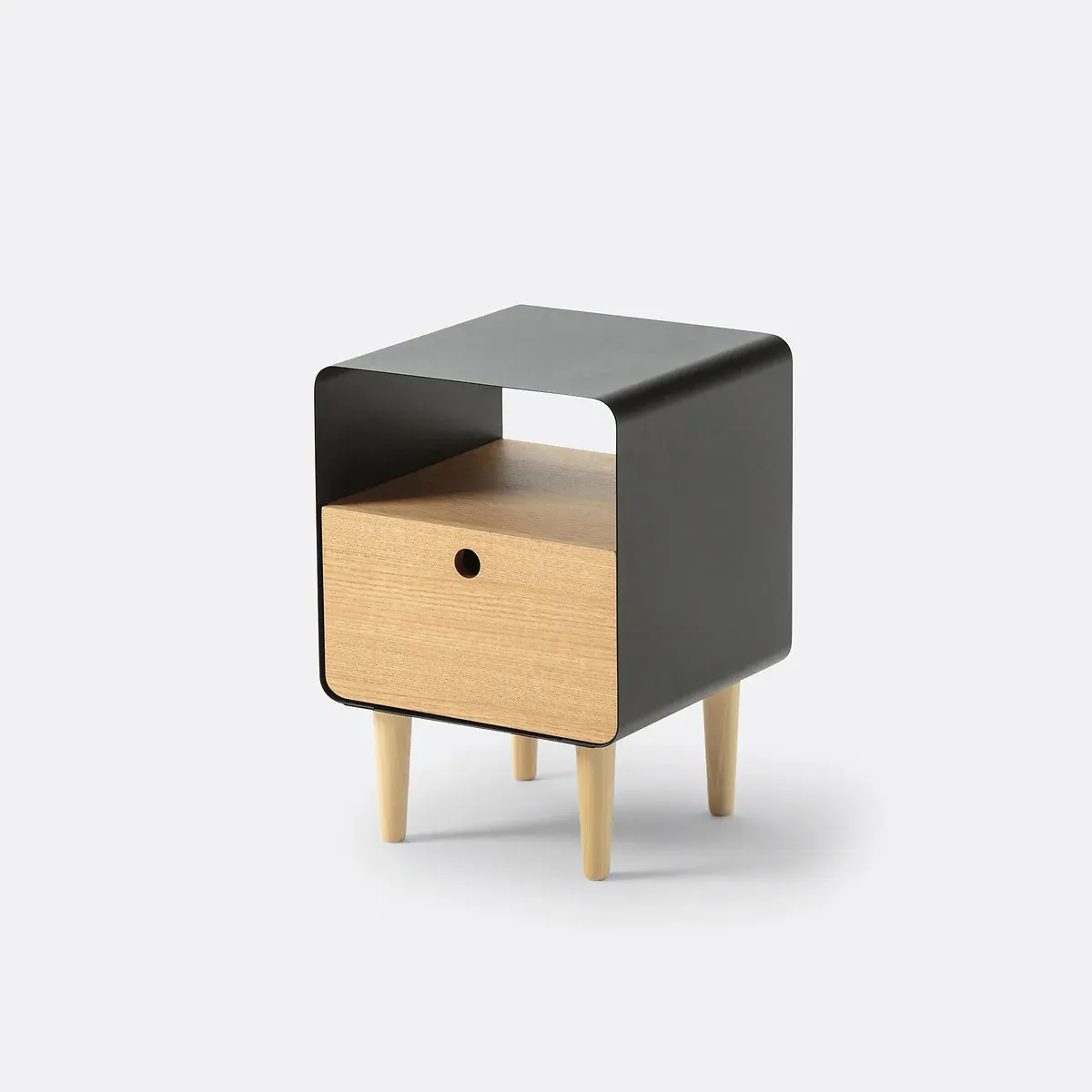 Joris Bedside Table - Black, Ash Veneer product