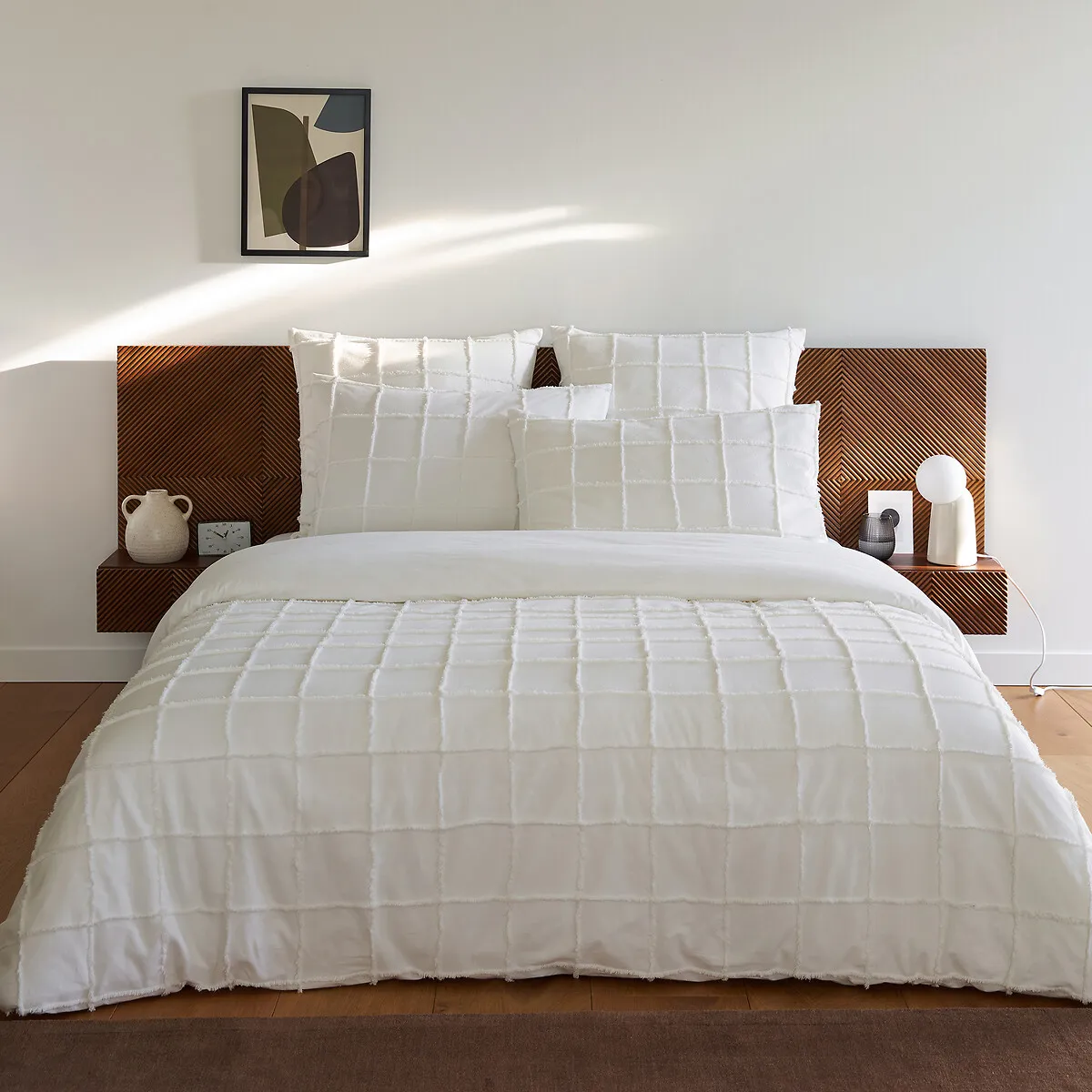 Jérem King Size Bed with Integrated Bedside Tables - Walnut alternate view