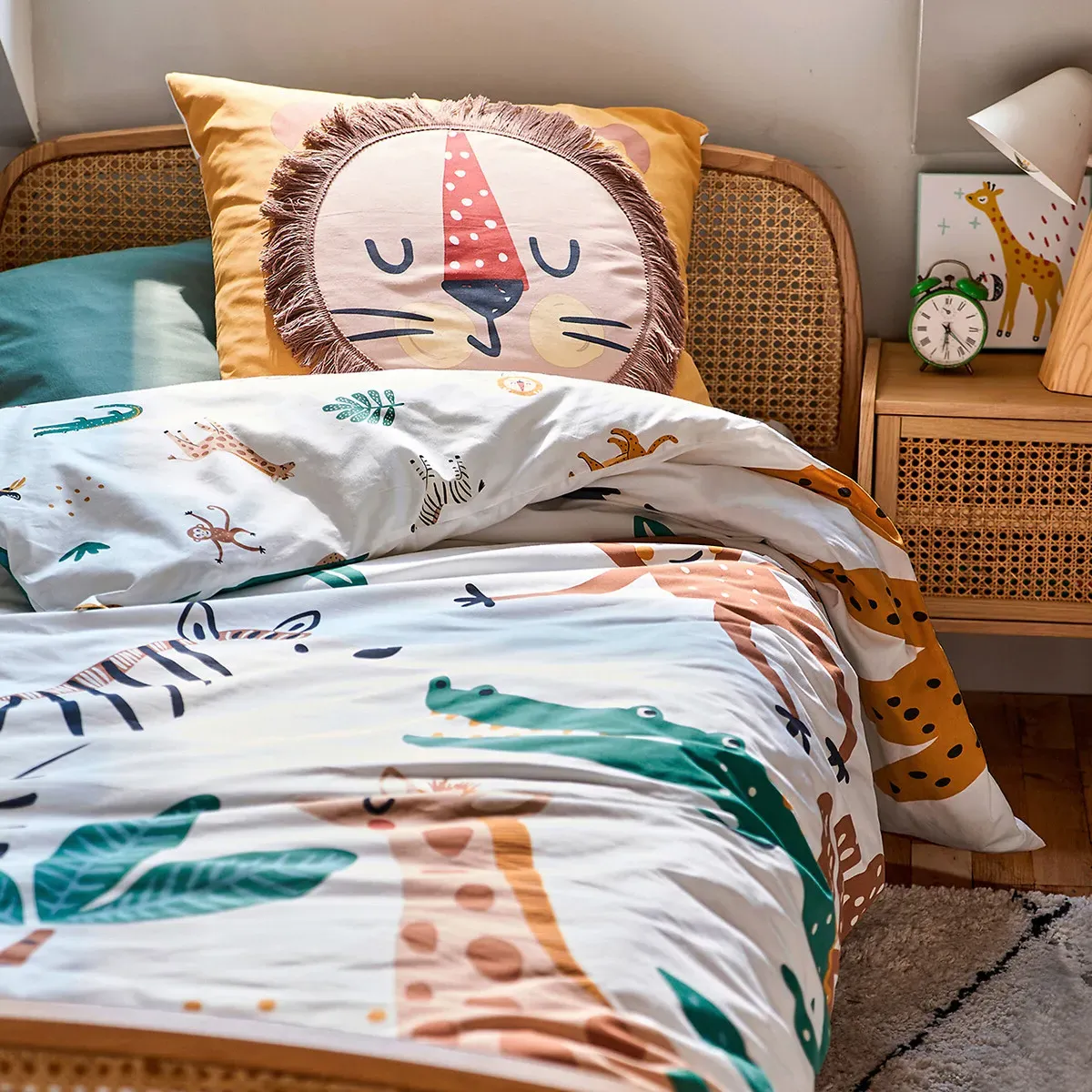Junglito Pillowcase - White, Organic Cotton alternate view