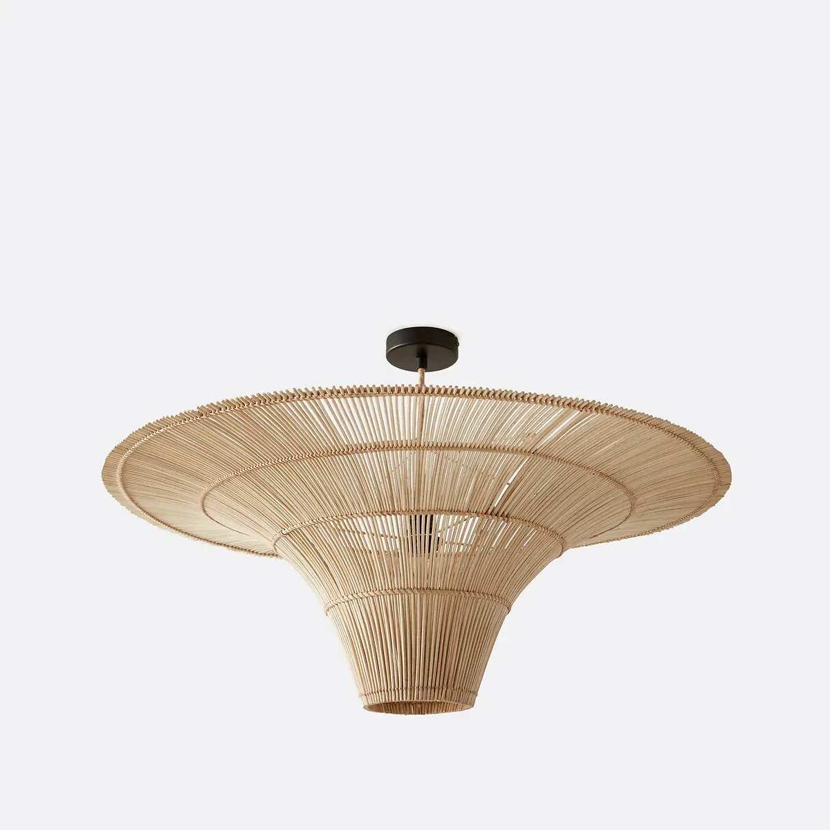 Junita Round Ceiling Light - Natural, Rattan product